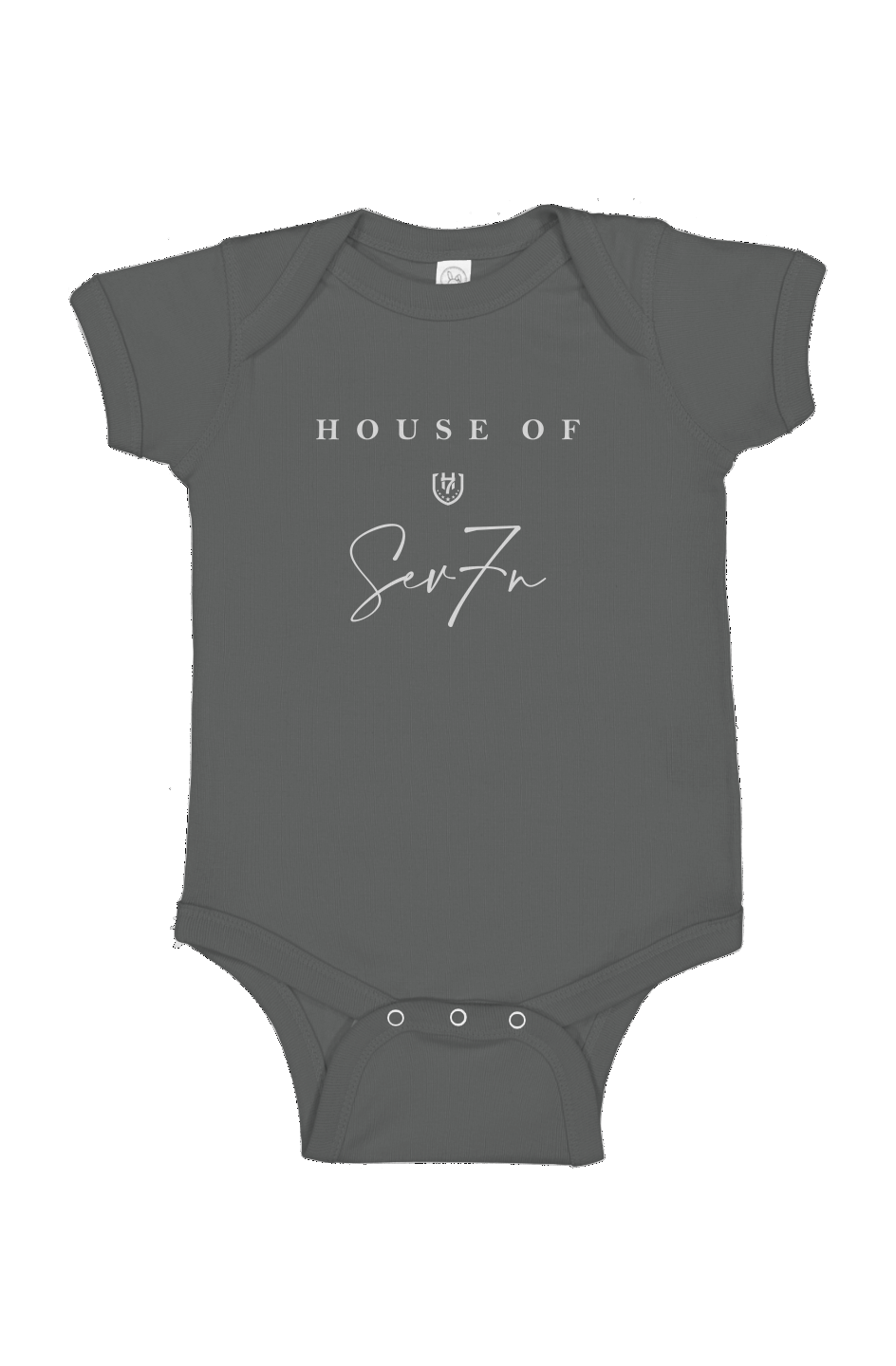 H7 Grey/White Infant Fine Jersey Bodysuit