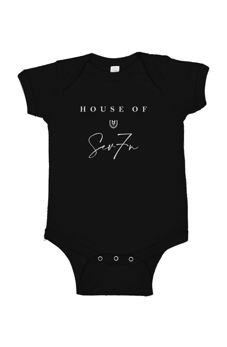 H7 Black/White Infant Fine Jersey Bodysuit