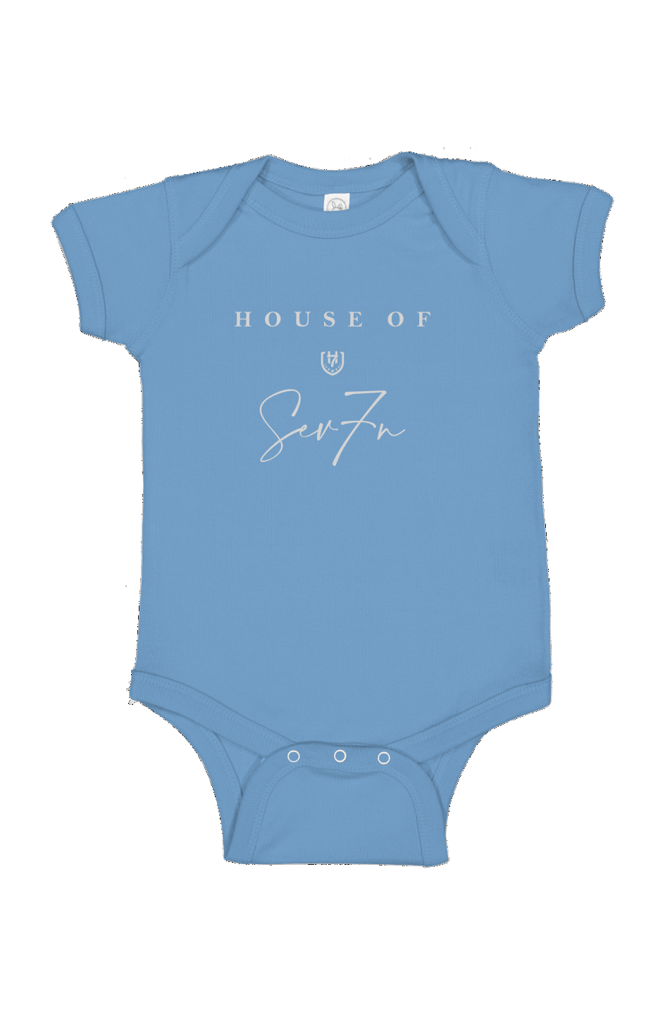 H7 Light Blue/White Infant Fine Jersey Bodysuit