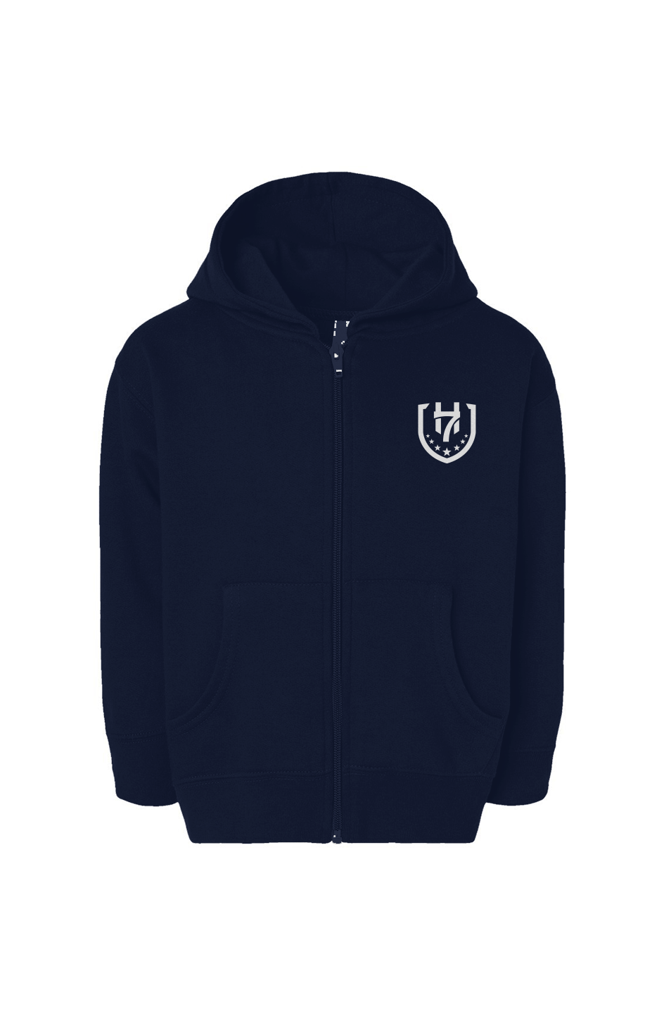 H7 Navy Toddler Full-Zip Fleece Hoodie