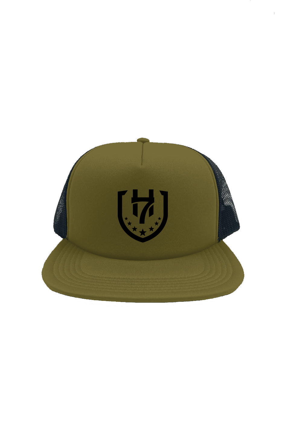 H7 Olive Green Foam Front Trucker Cap