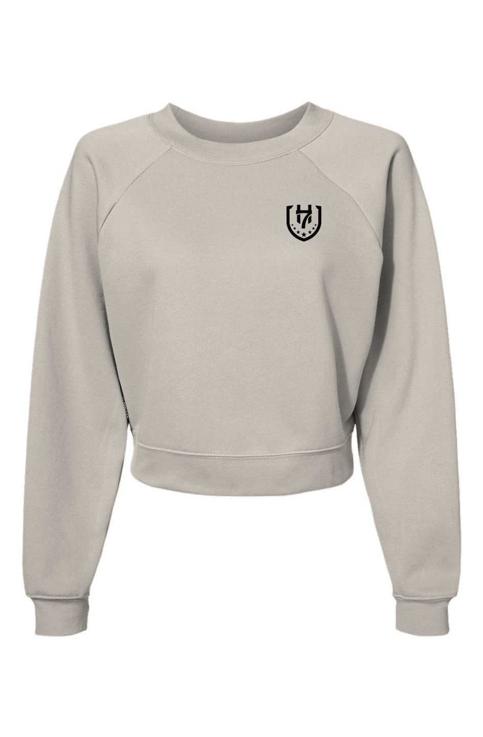 H7 Vintage White Womens Raglan Pullover Fleece Swe