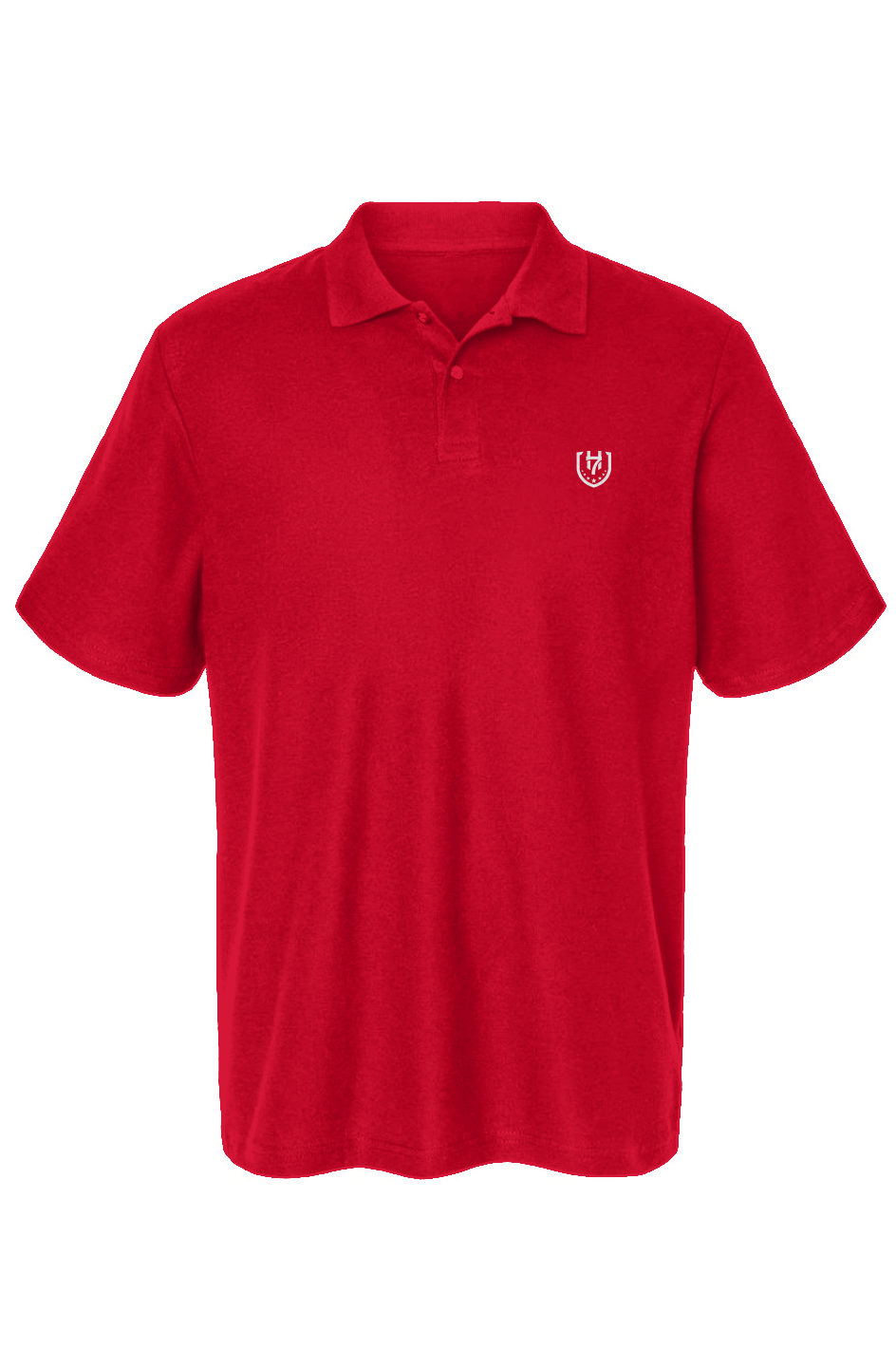 H7 Red Cotton Pique Polo