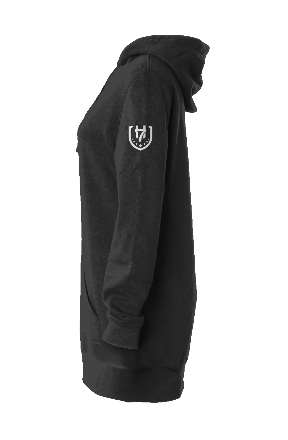 H7 Charcoal Hooded Sweatshirt Dress