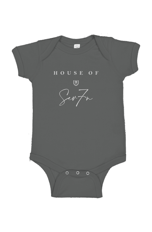 H7 Grey/White Infant Fine Jersey Bodysuit
