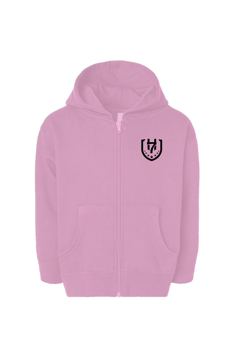 H7 Pink Toddler Full-Zip Fleece Hoodie