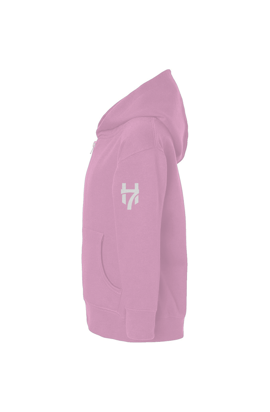 H7 Pink/White Toddler Full-Zip Fleece Hoodie