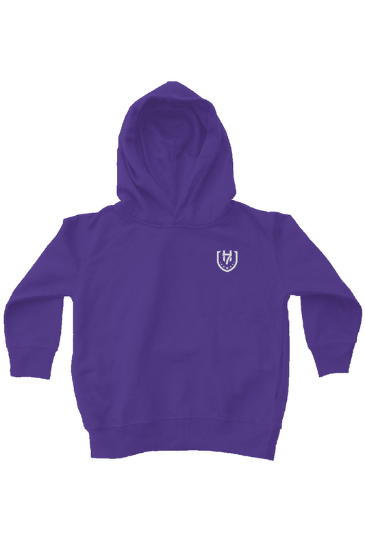 H7 Purple/White kids fleece pullover hoodie