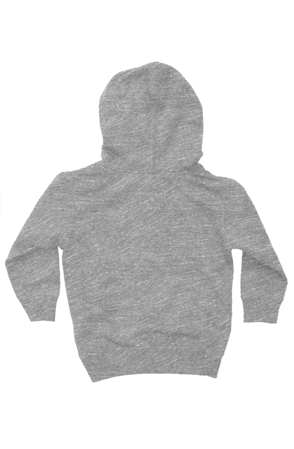 H7 Heather Grey/White kids fleece pullover hoodie