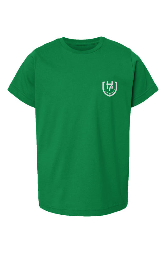 H7 Green White Youth Fine Jersey T-Shirt