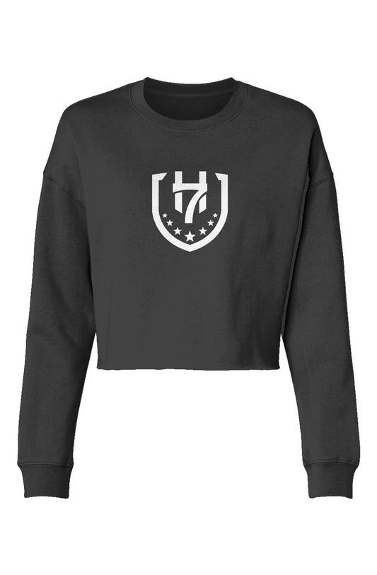 H7 Black Lightweight Cropped Crew