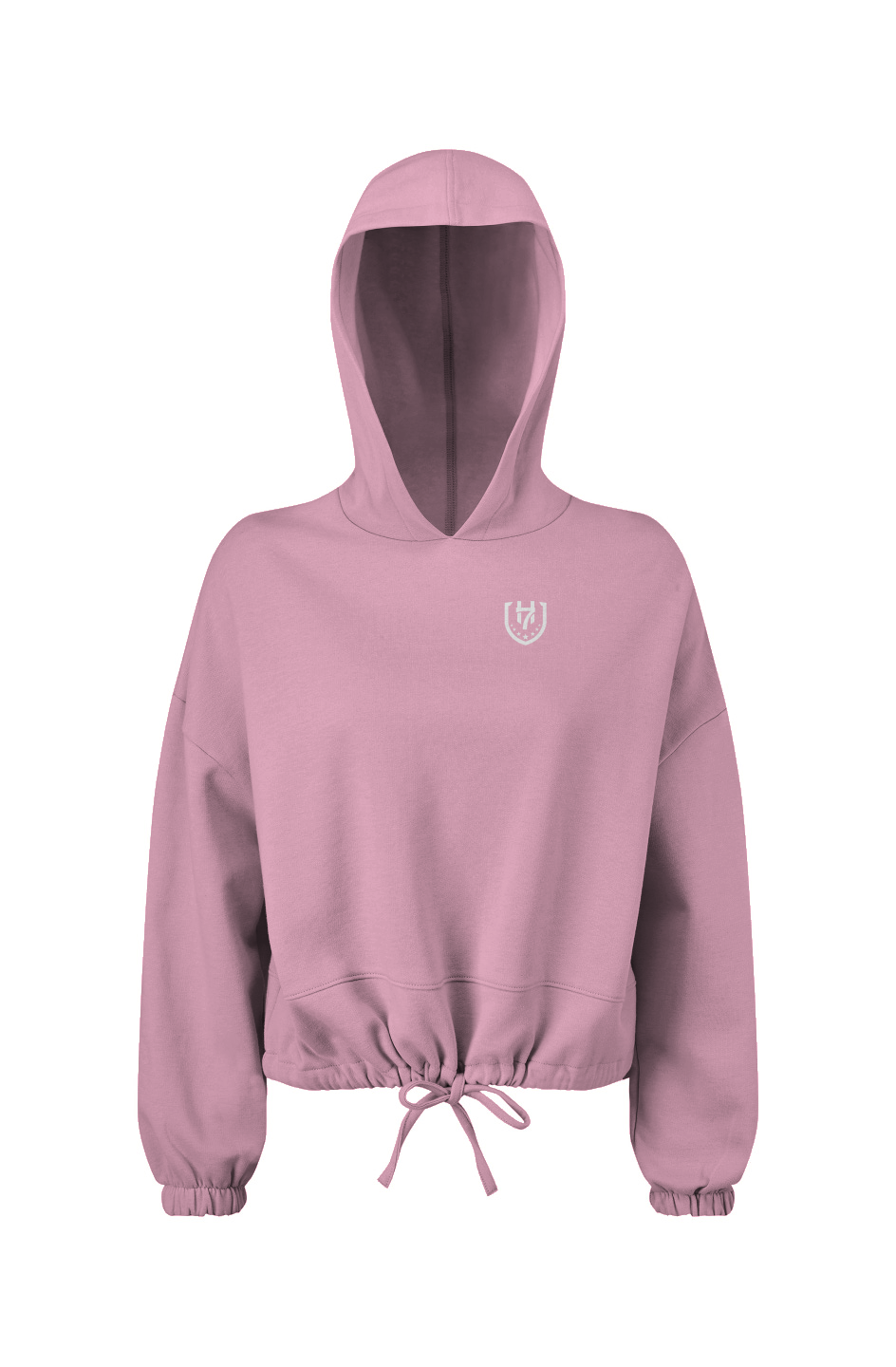 H7 Pink Ladies&amp;#39; Cropped Oversize Hooded Sweatshirt