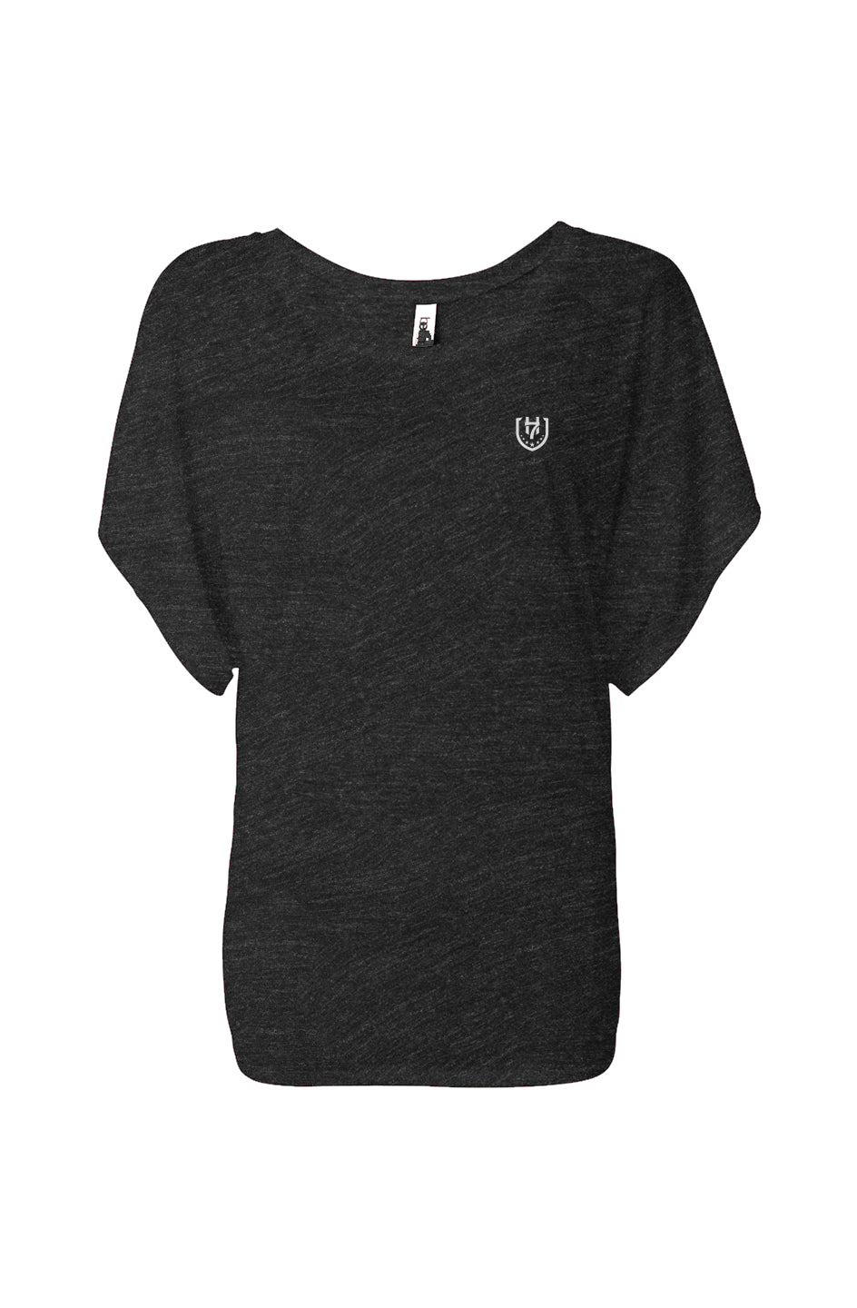 H7 Grey flowy draped tee