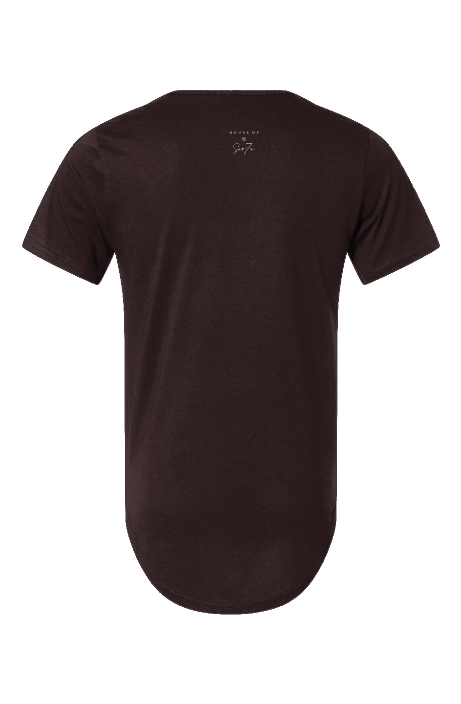 H7 Ox Blood Jersey Curved Hem Tee