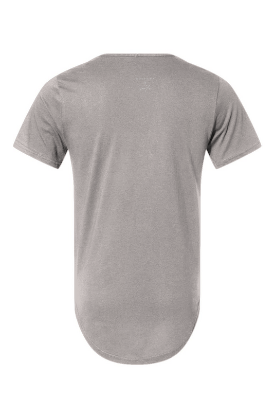 H7 Cool Grey Jersey Curved Hem Tee