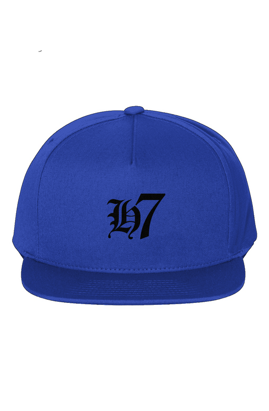 H7 Royal Blue 5-Panel Cotton Twill Snapback Cap