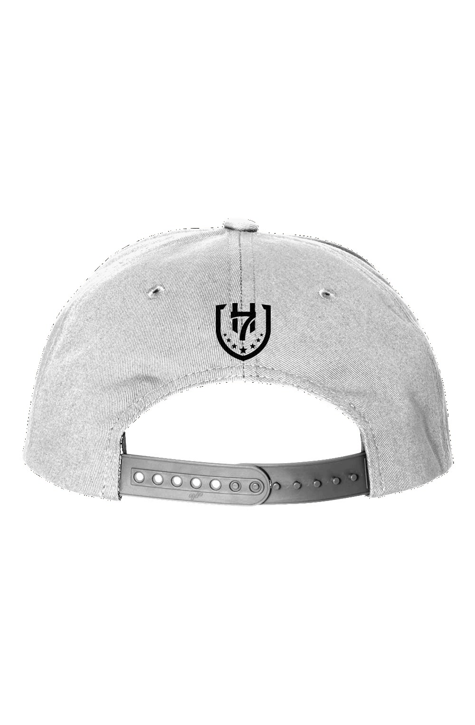 H7 White 5-Panel Cotton Twill Snapback Cap