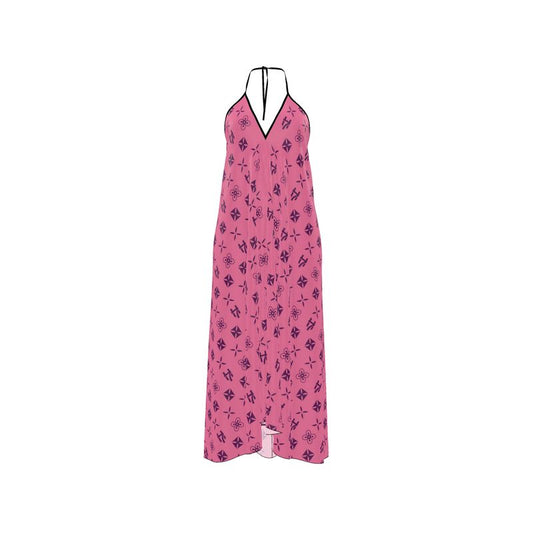 Halterneck backless dress